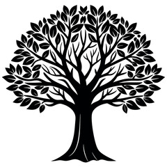 Obraz premium Vector Tree, Silhouette Tree