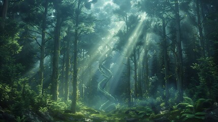 Obraz premium Intertwined Nature's Code