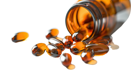 Supplements on a transparent background