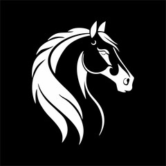 Horse head vector silhouettes logo