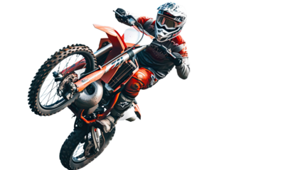 Motor crosser on a transparent background