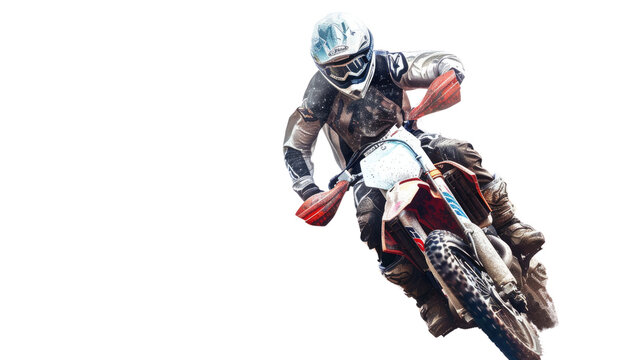 Motor crosser on a transparent background