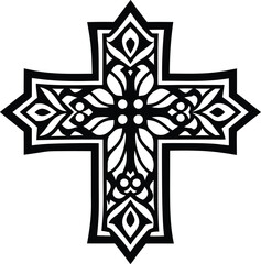 decorative christian cross. faith, christianity, religion,christ, element, god, pattern, holy, background,