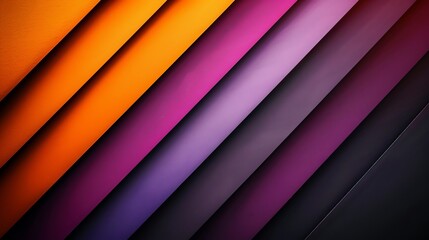 Fototapeta premium Diagonal Stripes in Orange, Purple, and Black
