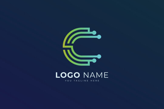 Business corporate letter C logo design vector. letter C logo vector template. Letter C logo for technology.