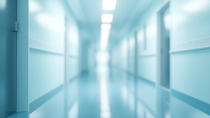 Blurred background of the hospital hallway