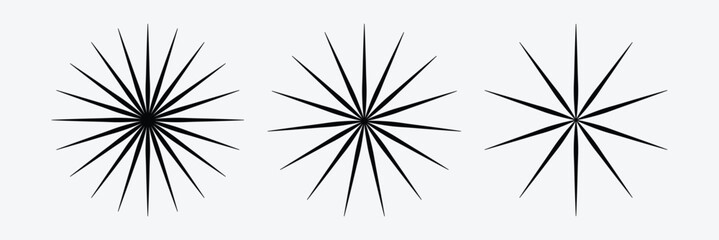 Obraz premium Radial circle lines. Circular radiating lines geometric design element.