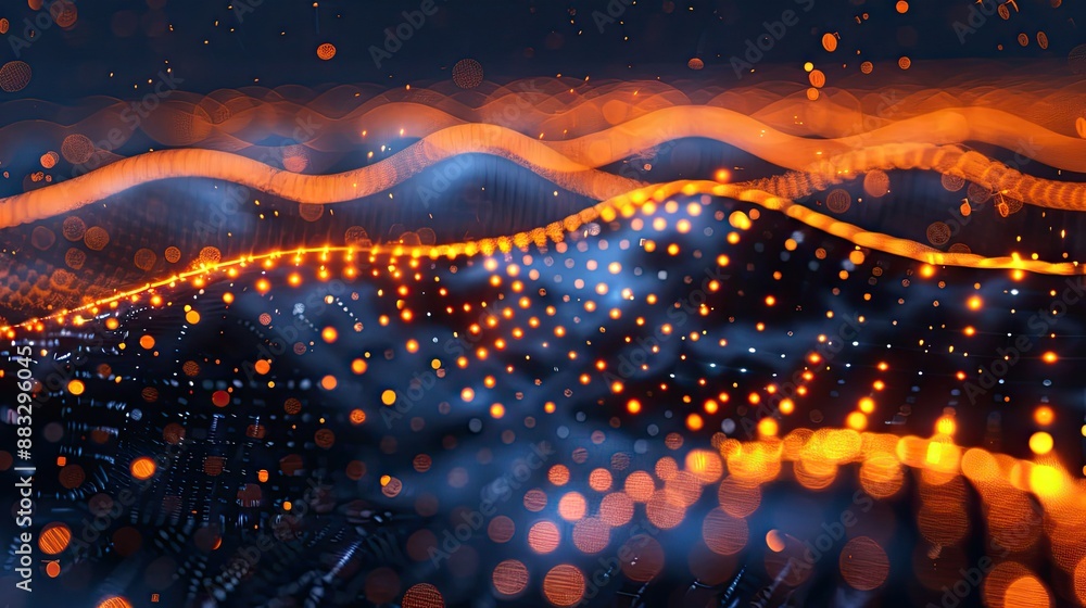 Poster Technology Particle Abstract Background