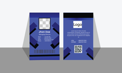 Unique and modern ID card template design.