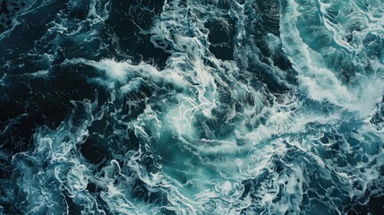 Naklejka premium Rivulet flowing into the sea from above