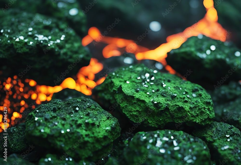Poster lava colours background stone canvas abstract art green horizontal copy space texture