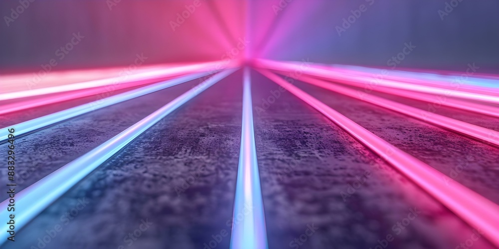 Aufkleber symbolizing connectivity and innovation pathways neon lines on abstract tech background. concept neo