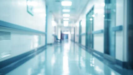 Blurred background of the hospital hallway