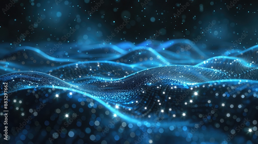 Poster Technology Particle Abstract Background