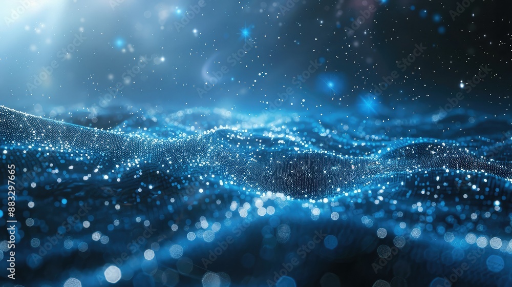 Poster Technology Particle Abstract Background