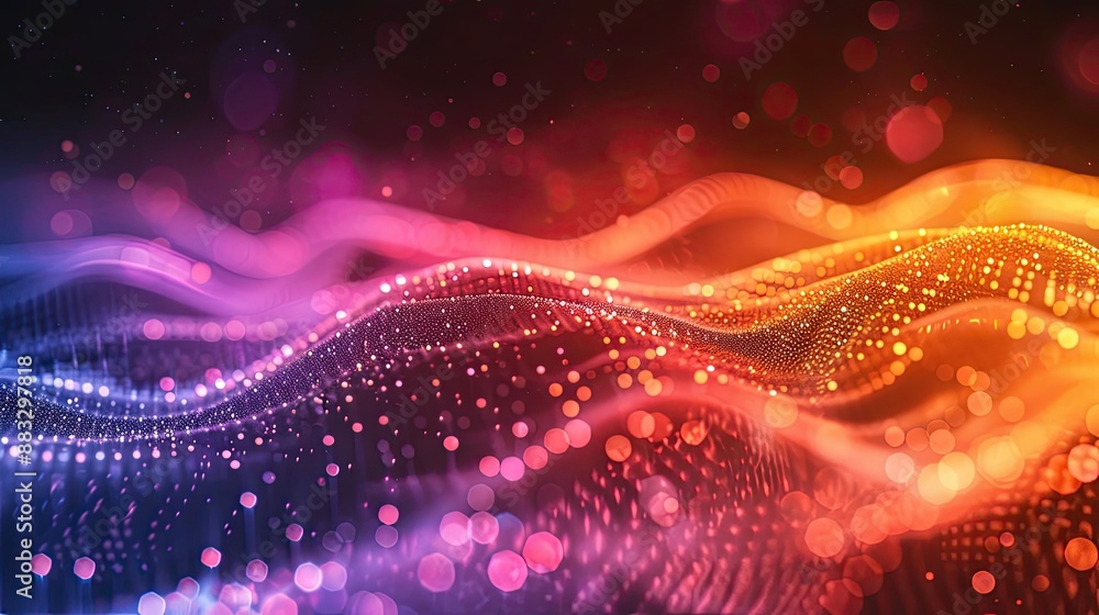 Poster Technology Particle Abstract Background