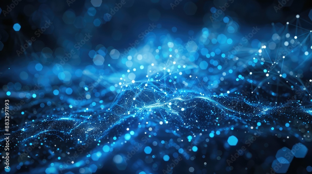 Poster Technology Particle Abstract Background