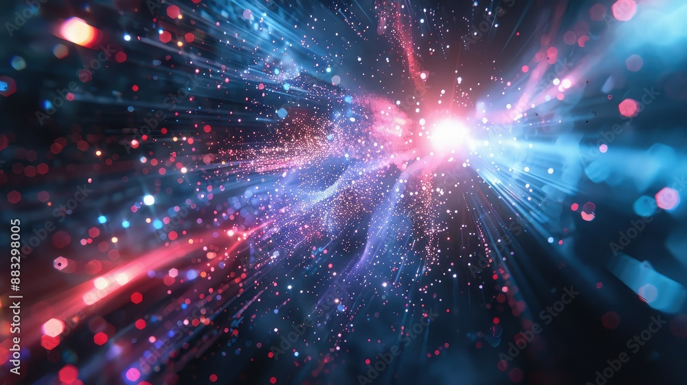 Poster Technology Particle Abstract Background