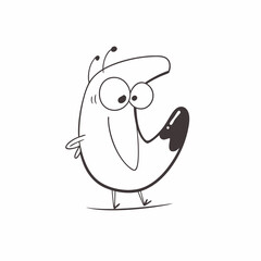 Hen Icon Vector Art Illustration On White Background