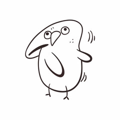Hen Icon Vector Art Illustration On White Background