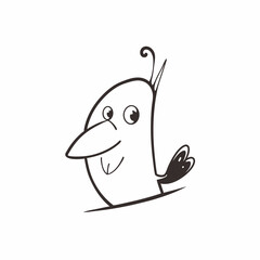 Hen Icon Vector Art Illustration On White Background