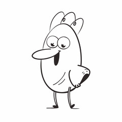 Hen Icon Vector Art Illustration On White Background