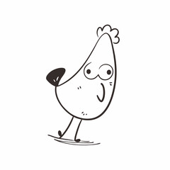 Hen Icon Vector Art Illustration On White Background