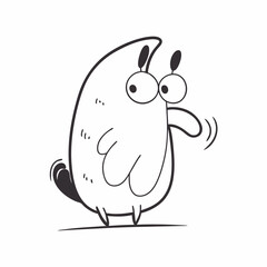 Hen Icon Vector Art Illustration On White Background