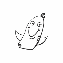 Hen Icon Vector Art Illustration On White Background