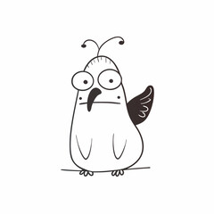 Hen Icon Vector Art Illustration On White Background