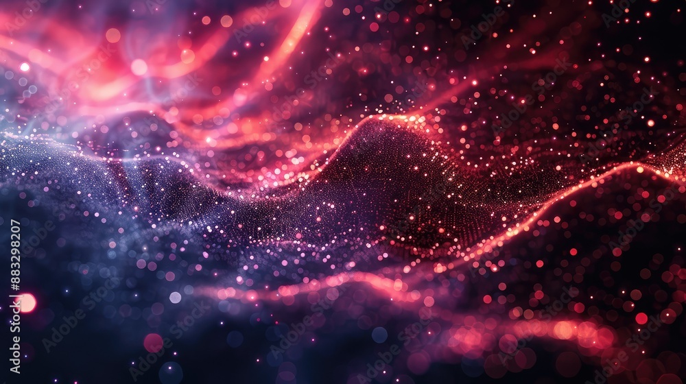 Poster Technology Particle Abstract Background