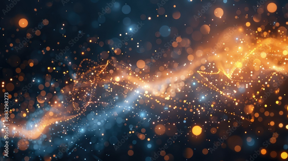 Poster Technology Particle Abstract Background