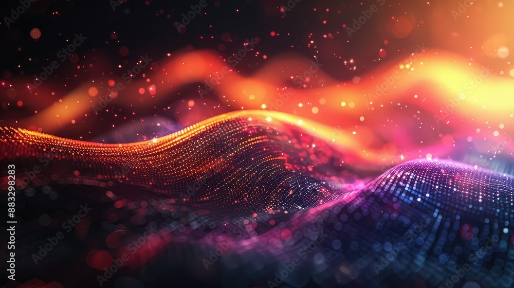 Aufkleber Technology Particle Abstract Background