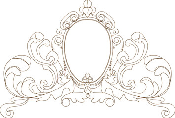 Sketch illustration silhouette vector drawing detail design engineering architectural interior decoration old wood carving classic vintage ethnic traditional 