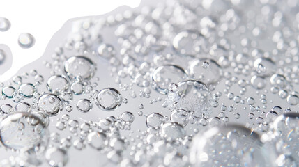 Water bubbles on a transparent background