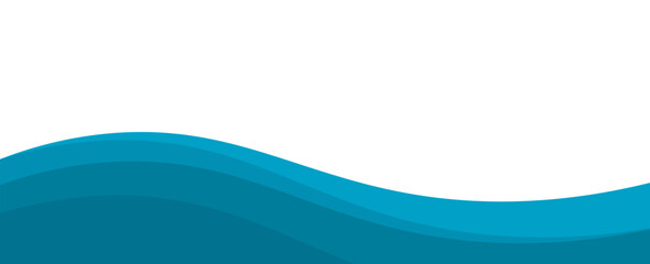 Blue river ocean wave layer vector background