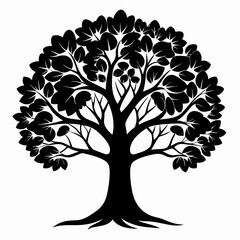 Obraz premium silhouette with leaves