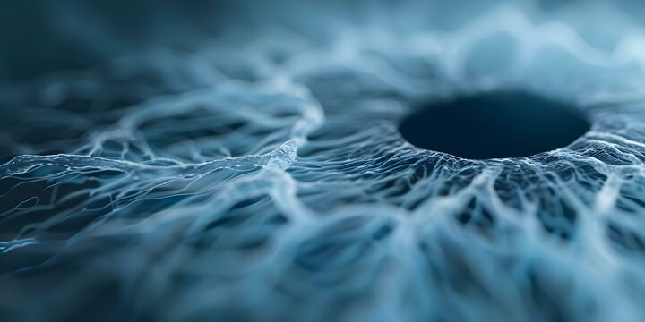 Structure and Optics of the Retina in the Eye. Concept Retina structure, Optic nerve, Photoreceptor cells, Vision system, Ophthalmology,