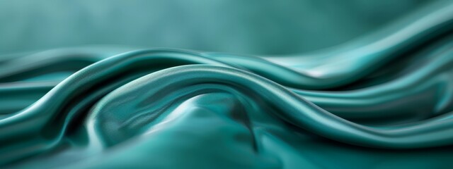 Obraz premium A tight shot of a blue fabric, displaying wavy line patterns in its central section, and the fabric's distinct hue