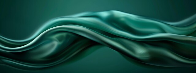 Obraz premium Two identical images feature a wavy green design against a uniform green background