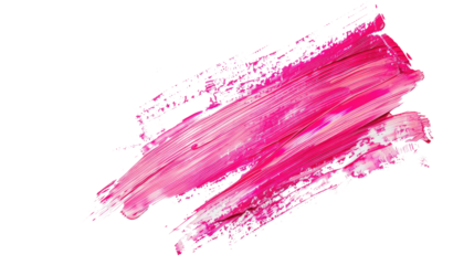 pink brush stroke on transparent background