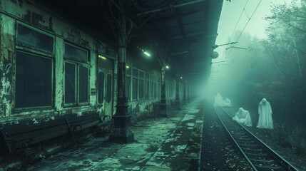 Ghostly Train Station.