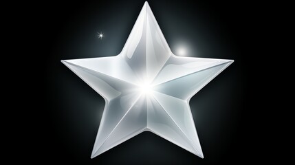 Obraz premium Glowing White Star Illustration with Radiant Shine and Ethereal Glow