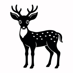 Deer silhouette vector illustration style.