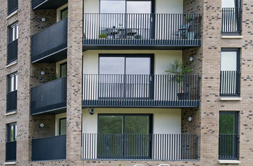 Modern high rise flats at new development