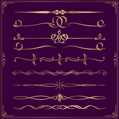 divider vector illustration of border frame and border decoration elements