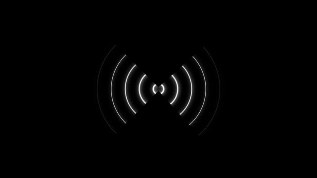 Radio wave signal technology animation.