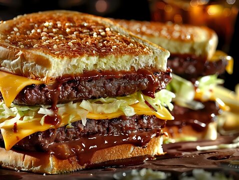 Reuben Burger Tower of Delight