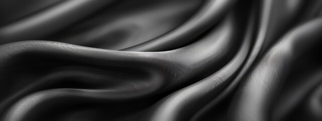 Obraz premium A monochrome photograph features a wavy fabric, its pattern distinct against the midsection where another black-and-white image is embedded
