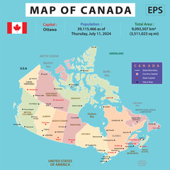 Fototapeta premium Geography politics map of countries. map of america, map of canada, map of argentina, map of brazil, map of colombia,
